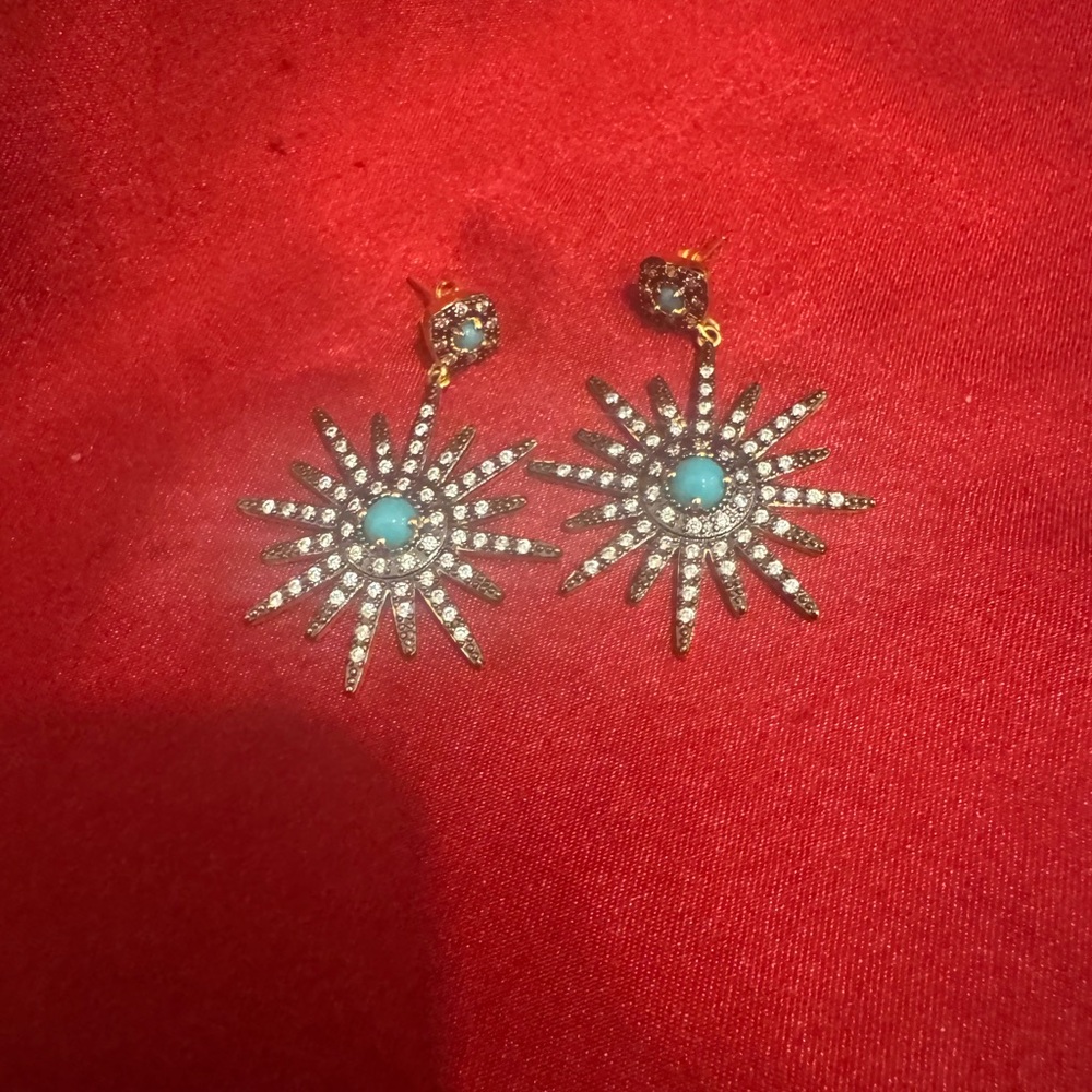 Adornia turquoise Starburst Earrings